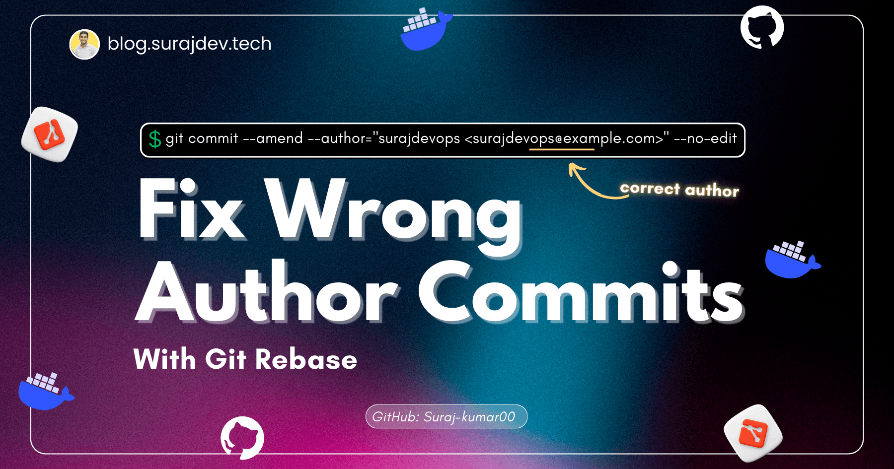 Fix Wrong Authors Commits the Safe Way Using Git Rebase